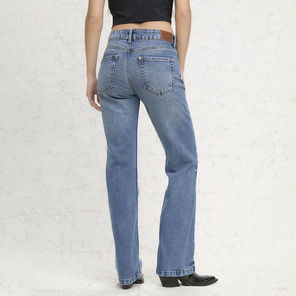 AMERICANINO - Jeans Straight Tiro Medio Mujer Americanino