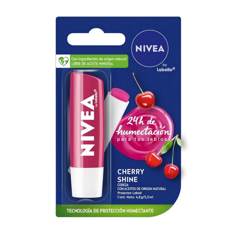 Labial Cereza Con Brillo