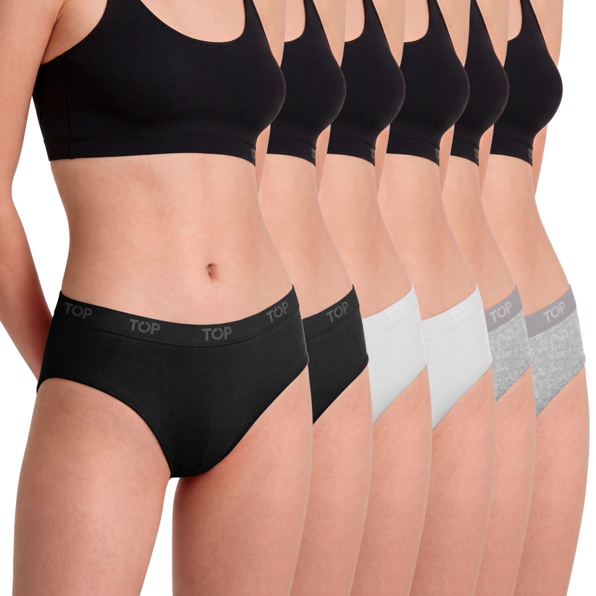 TOP - Pack De 6 Pantaletas Mujer Top