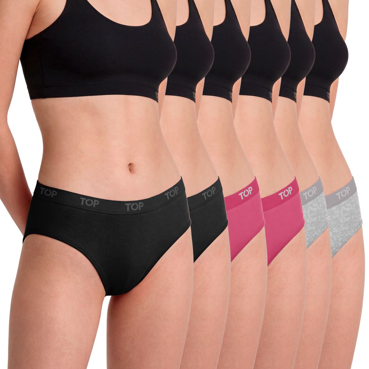 TOP - Pack De 6 Pantaletas Mujer Top