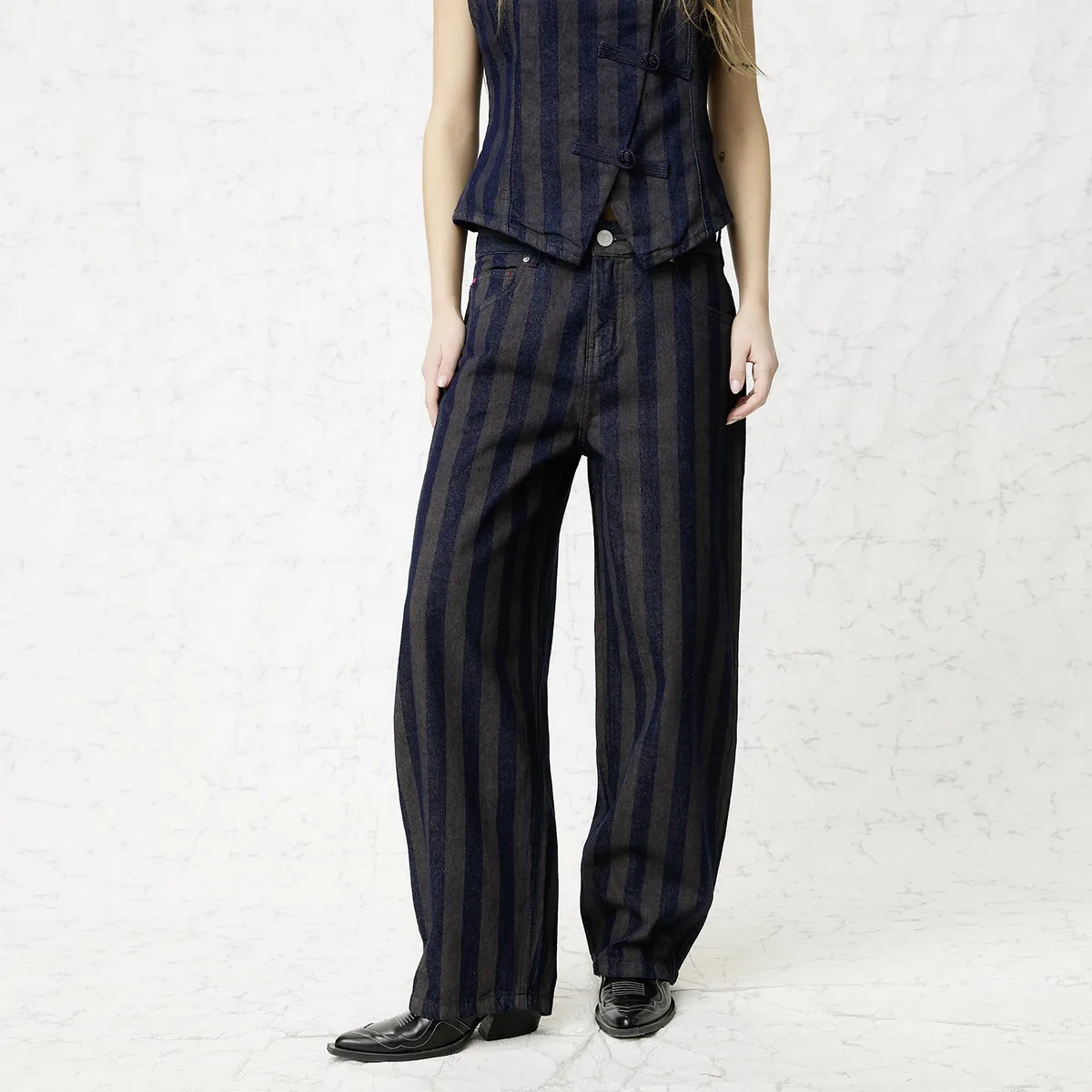 AMERICANINO - Jeans Baggy Tiro Medio Mujer Americanino