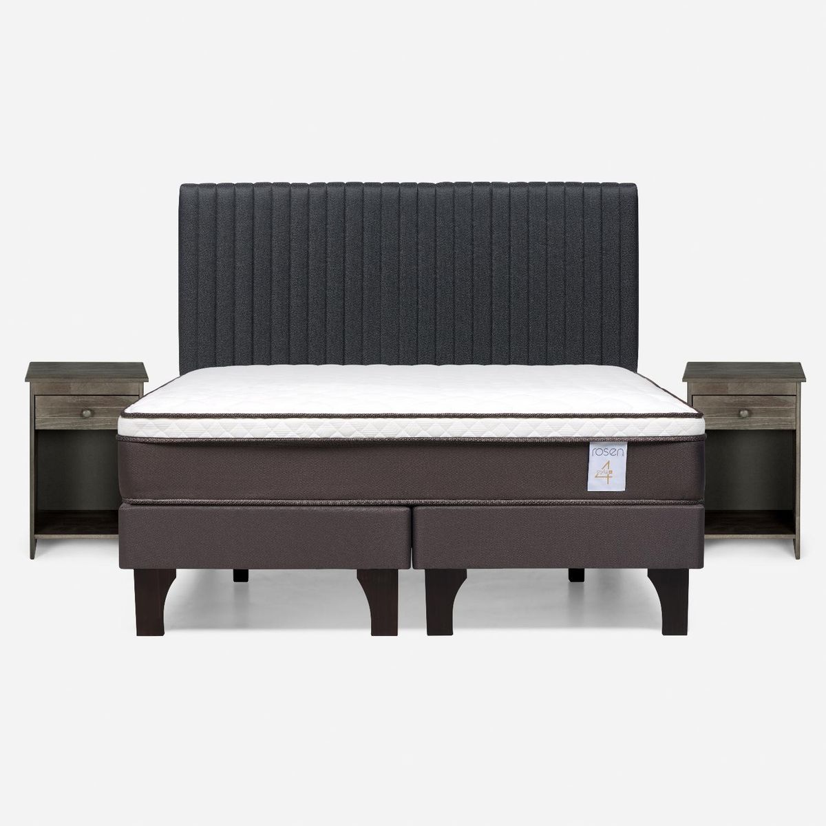 ROSEN - Cama Europea New Style 4 P King Base Dividida Rosen
