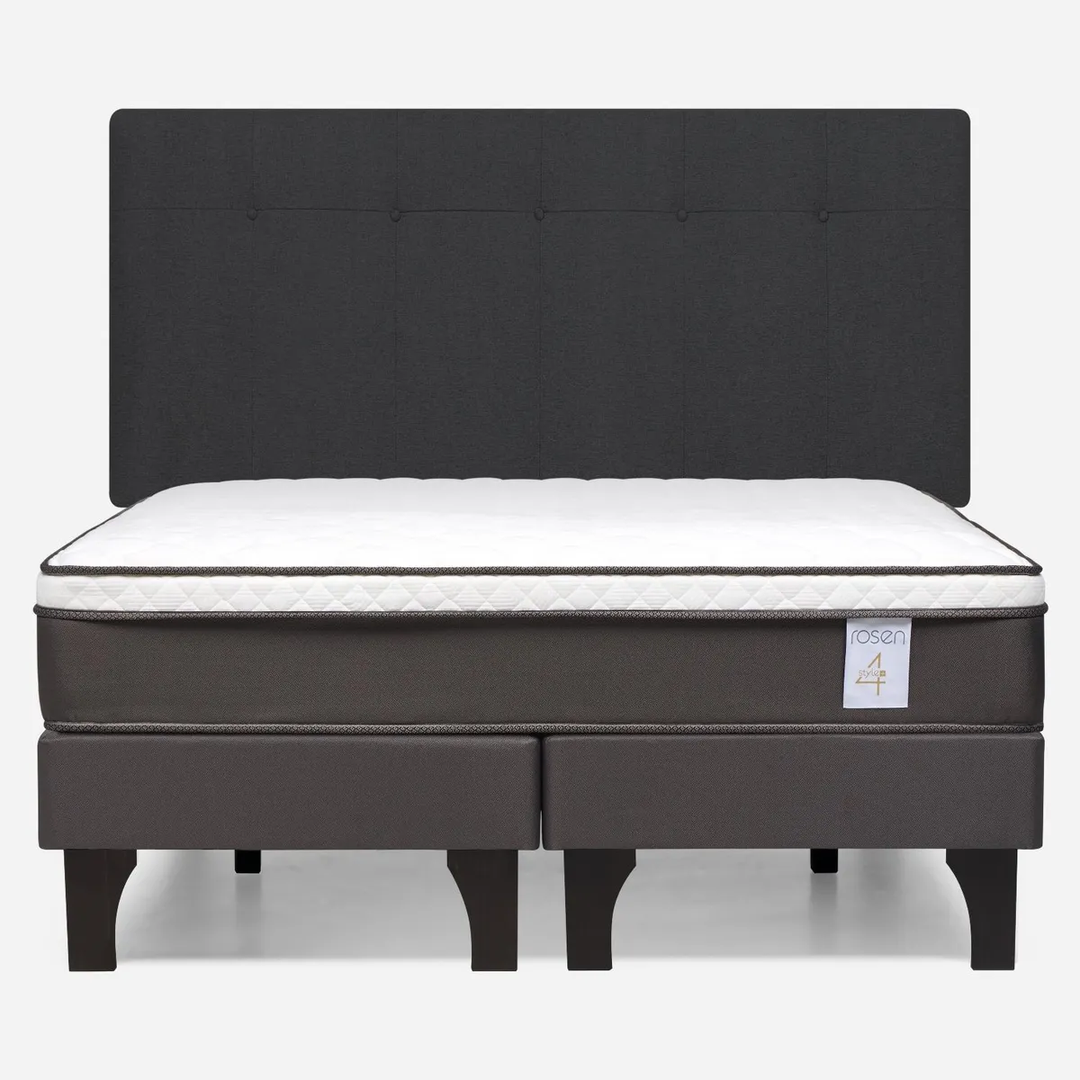ROSEN - Cama Europea New Style 4 P 2 Plazas Base Dividida Rosen