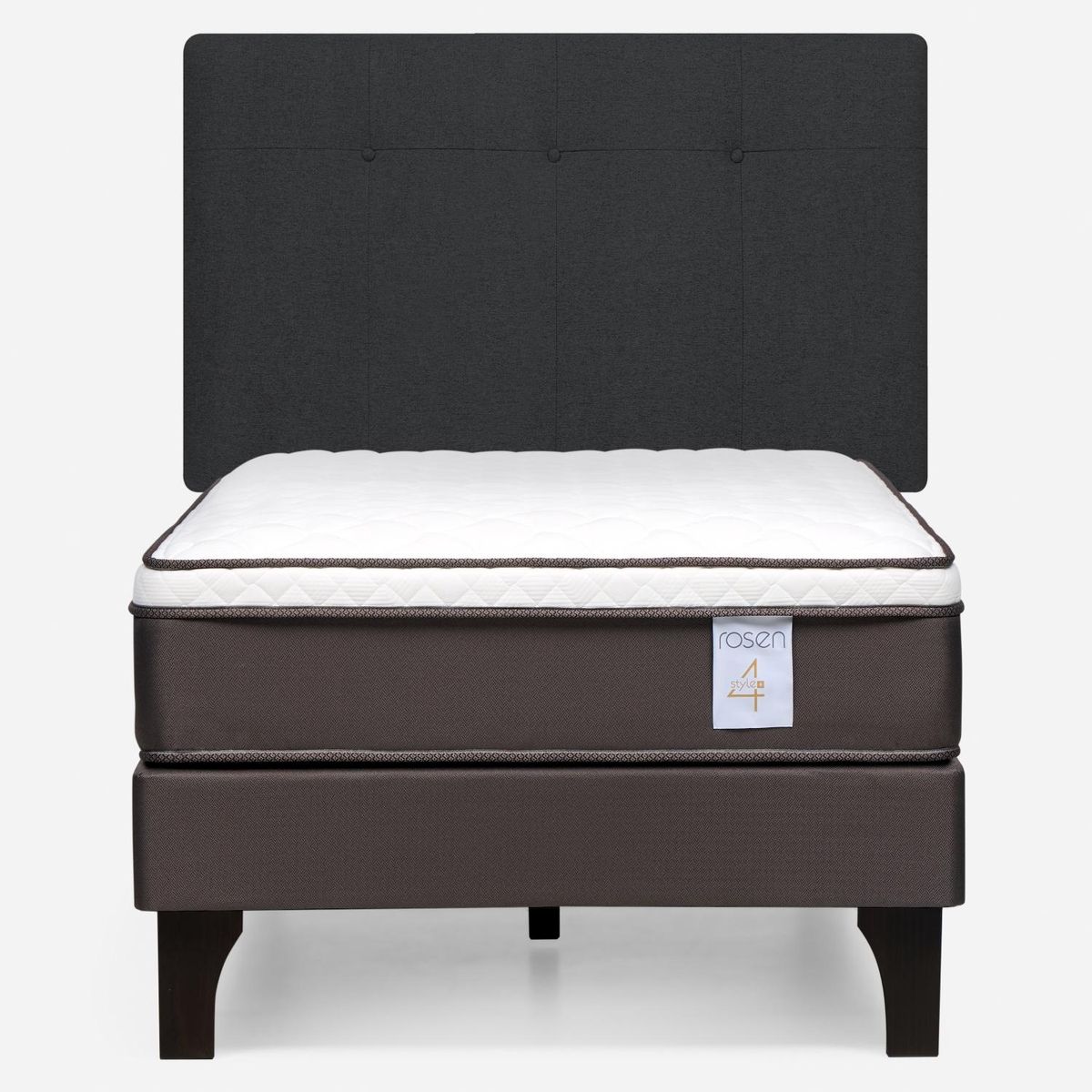 ROSEN - Cama Europea New Style 4 Plus P 1.5 Plazas Base Dividida Rosen