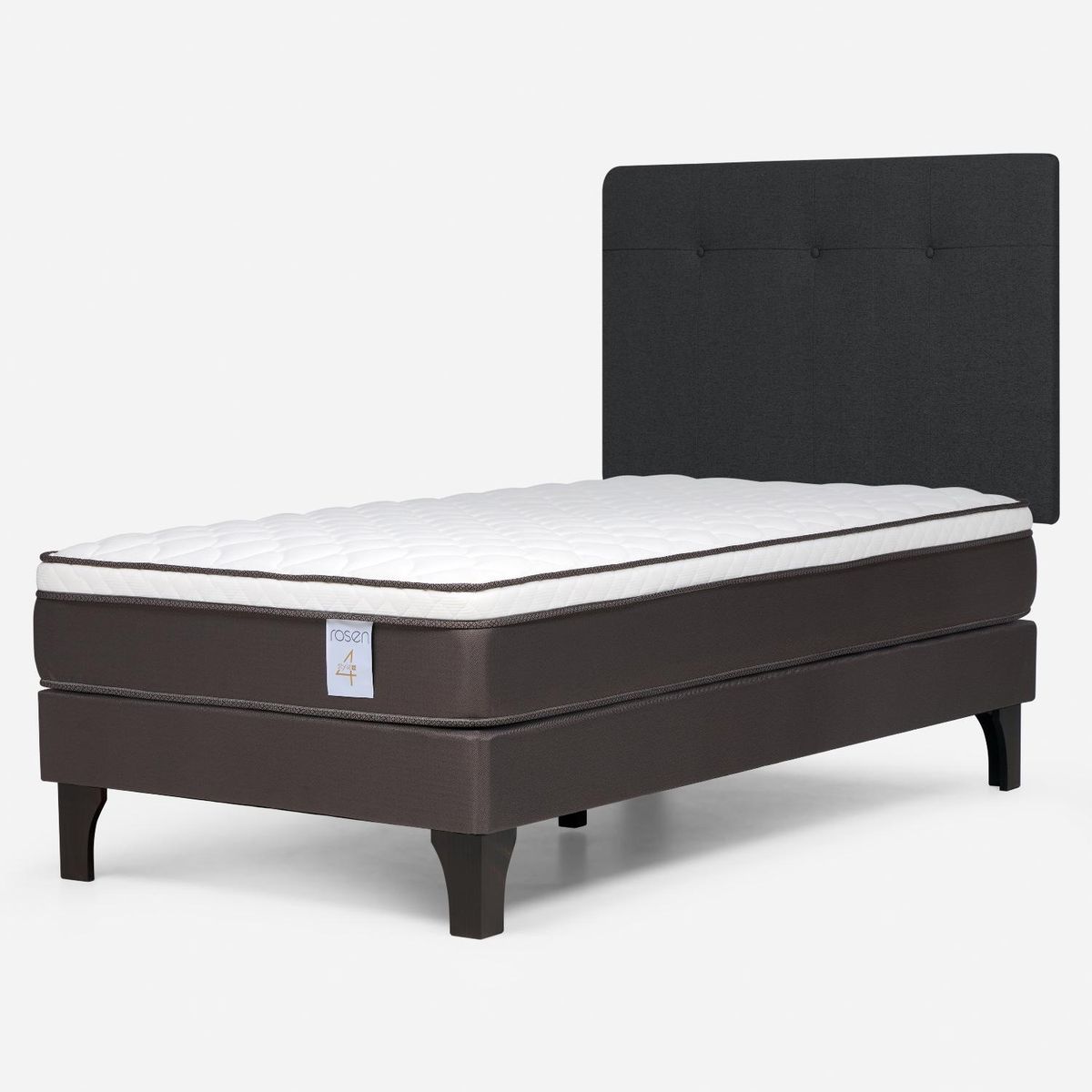 ROSEN - Cama Europea New Style 4 Plus P 1.5 Plazas Base Dividida Rosen