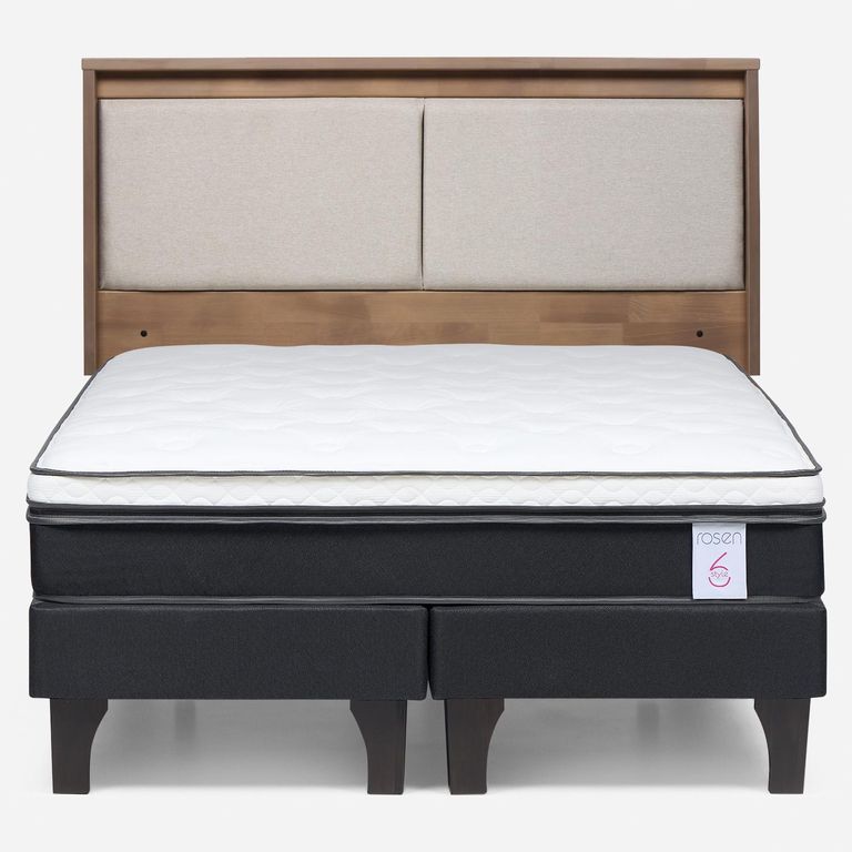ROSEN Cama Europea New Style 6 2 Plazas Base Dividida