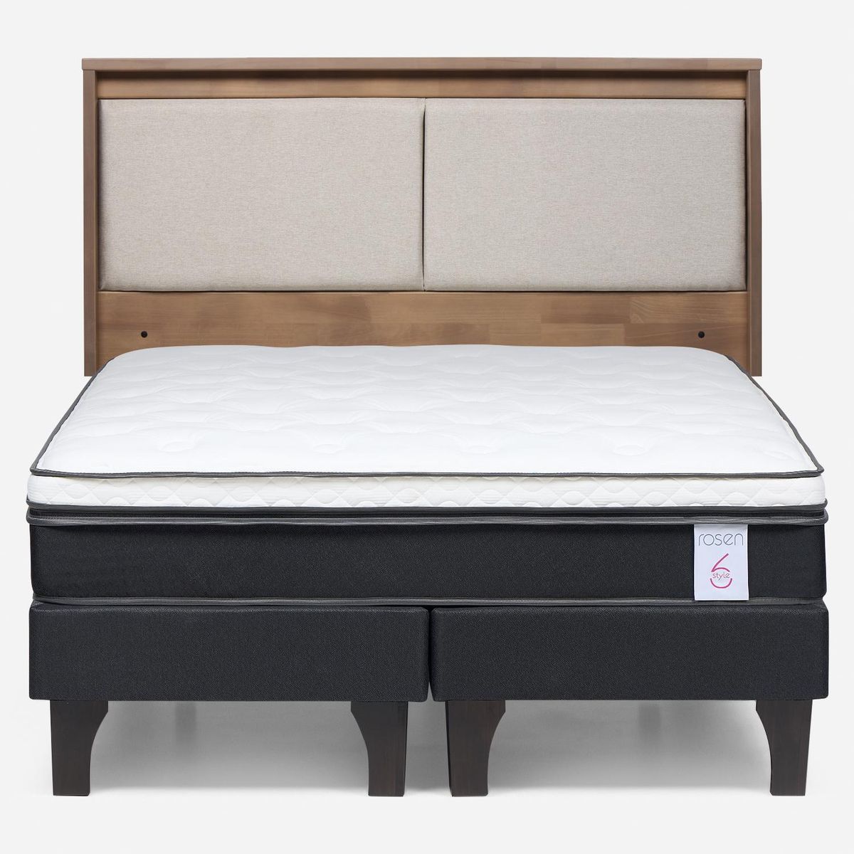 ROSEN - Cama Europea New Style 6 2 Plazas Base Dividida Rosen