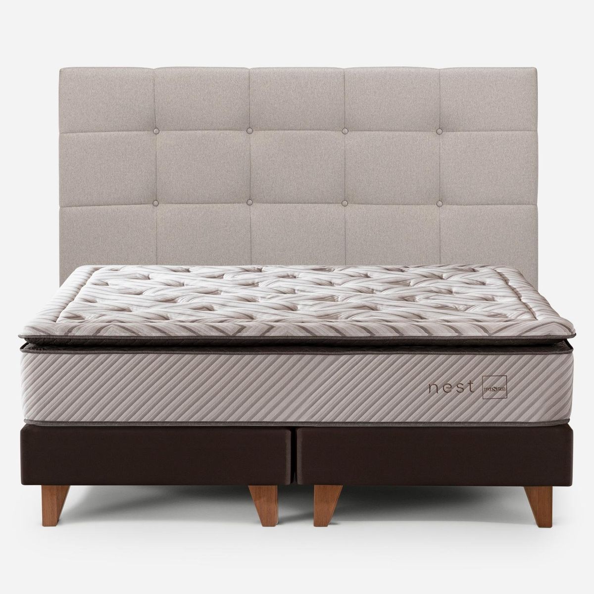 ROSEN - Cama Europea Nest 2 Plazas Base Dividida Rosen
