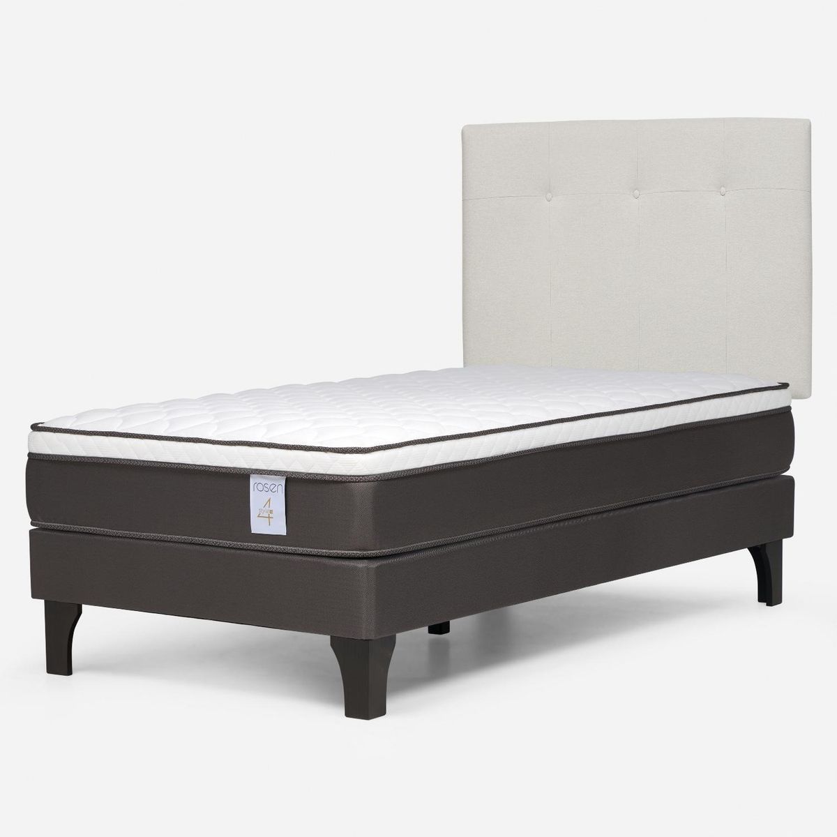 ROSEN - Cama Europea New Style 4 Plus P 1.5 Plazas Base Dividida Rosen