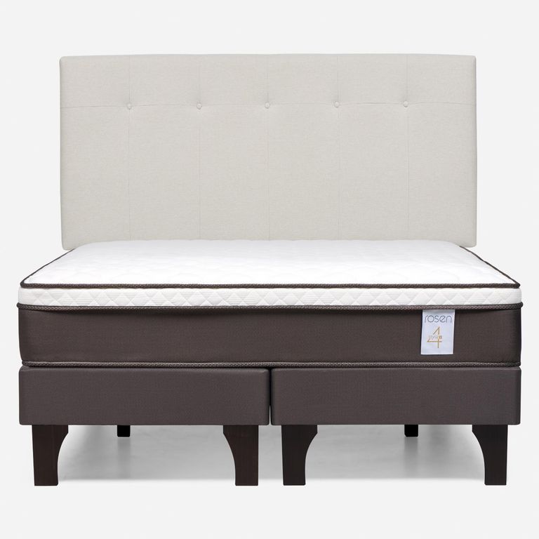 ROSEN Cama Europea New Style 4 Plus P 2 Plazas Base Dividida