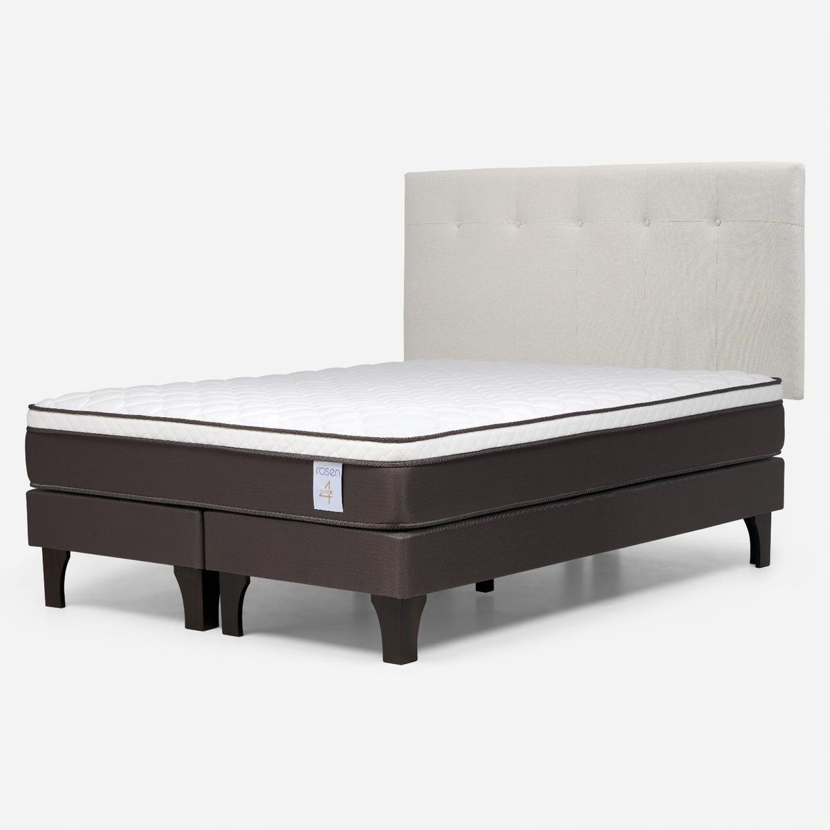 ROSEN - Cama Europea New Style 4 P 2 Plazas Base Dividida Rosen