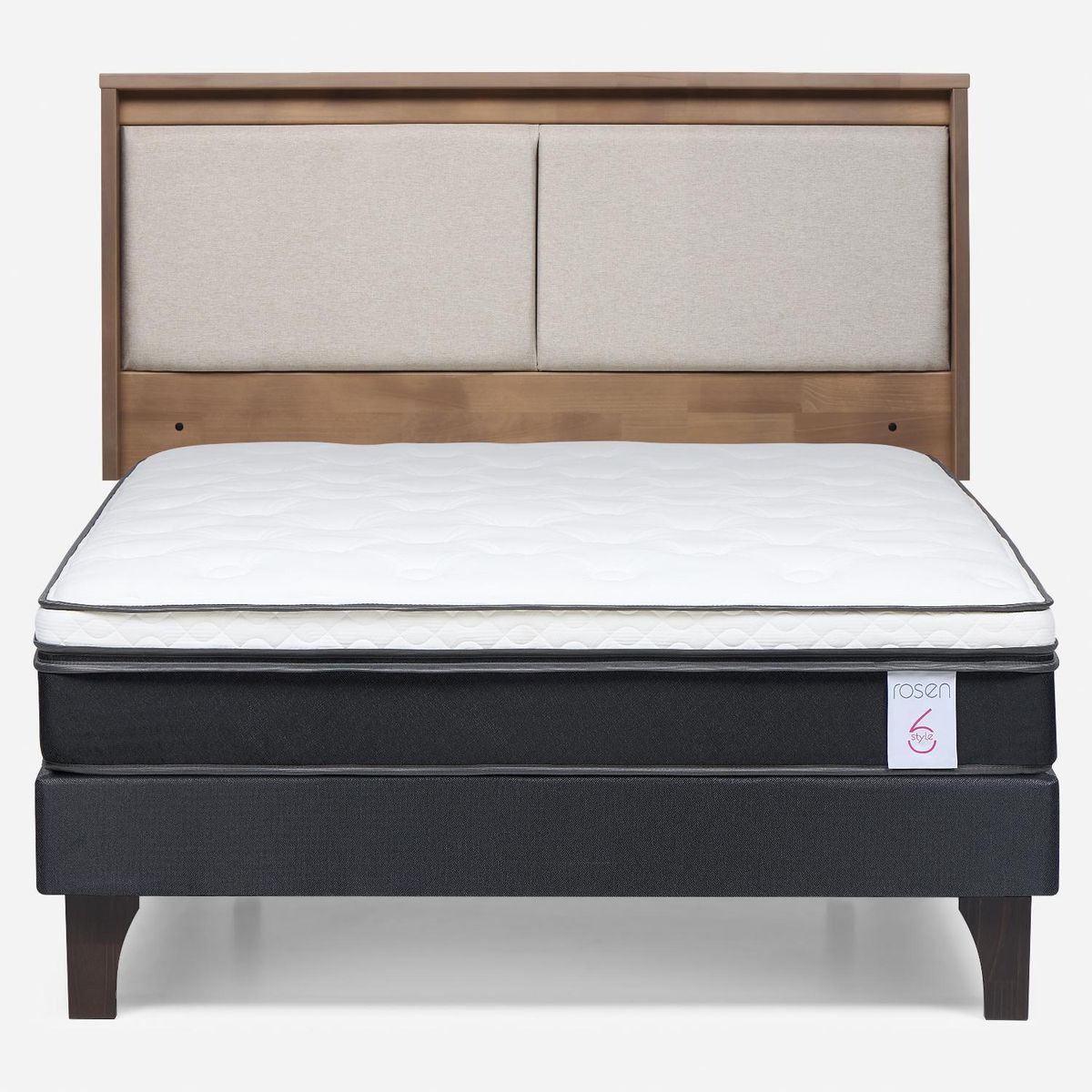 ROSEN - Cama Europea New Style 6 2 Plazas Base Dividida Rosen