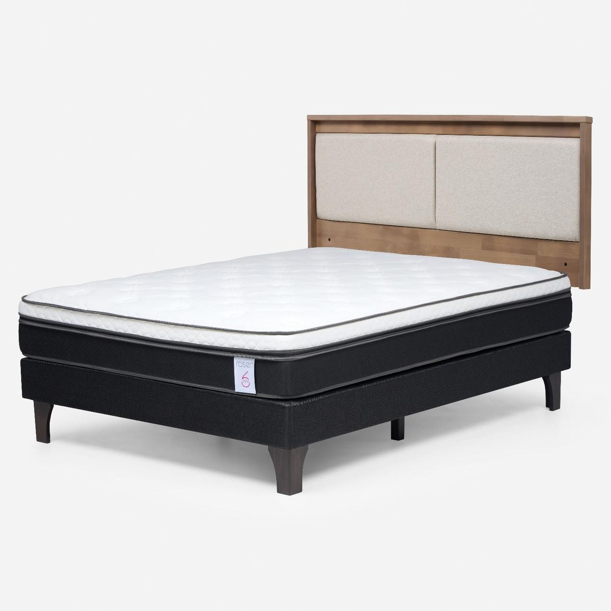 ROSEN - Cama Europea New Style 6 2 Plazas Base Dividida Rosen