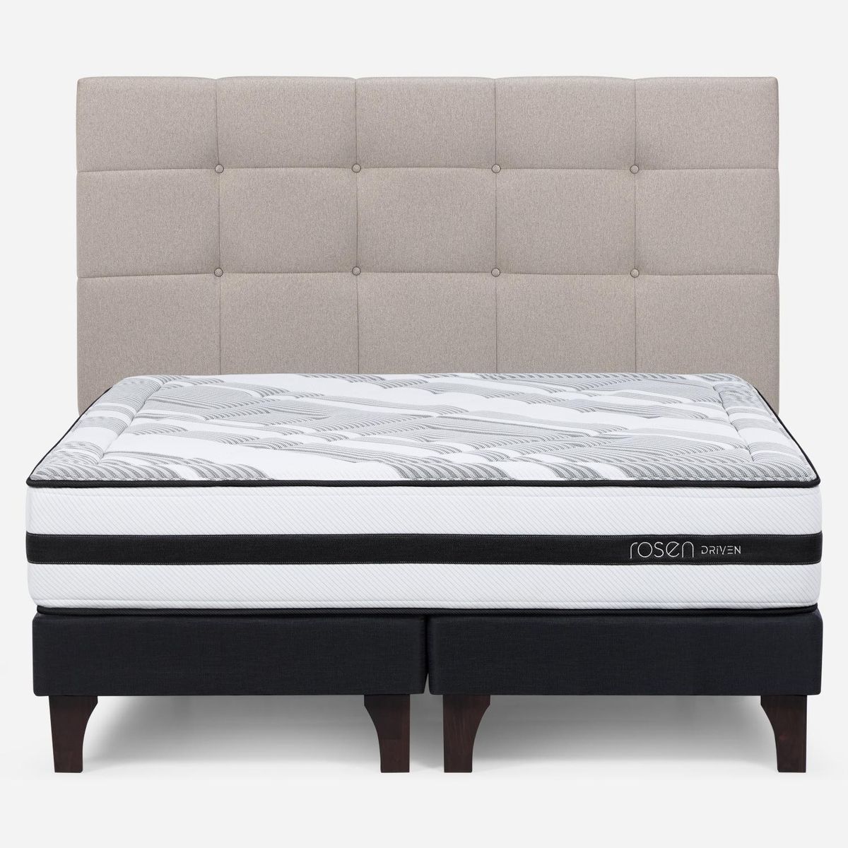 ROSEN - Cama Europea Driven 2 Plazas Base Dividida Rosen