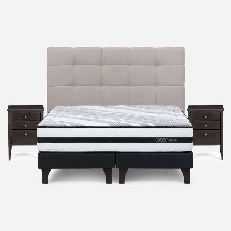 ROSEN Cama Europea Driven 2 Plazas Base Dividida