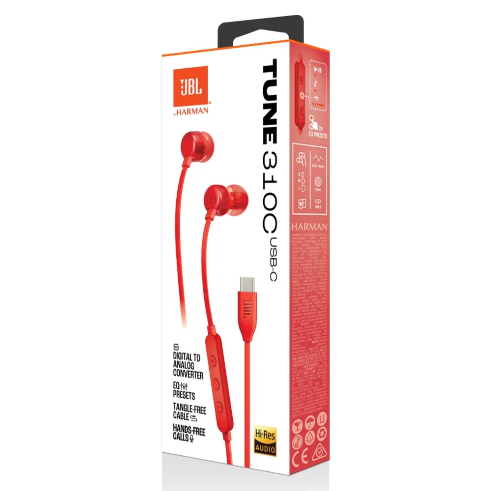 JBL Tune 310C Rojo, foto 8