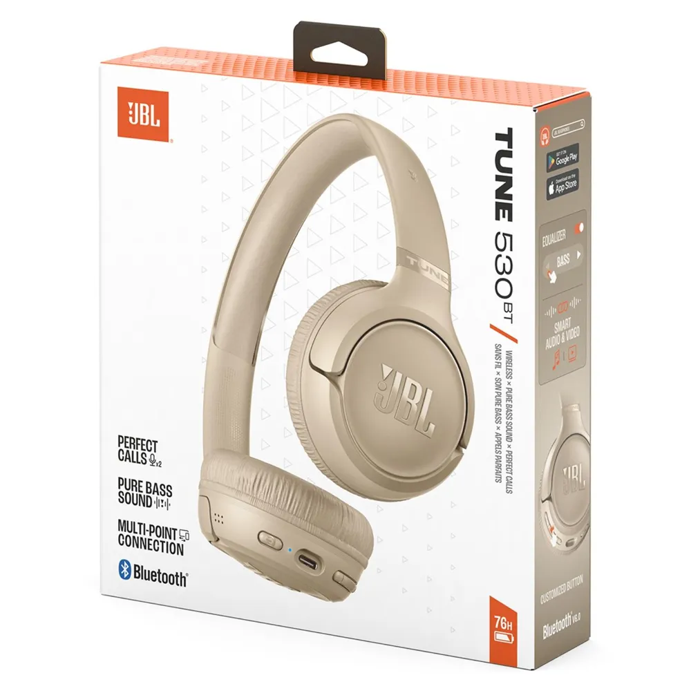 JBL Tune 530BT Beige, foto 6