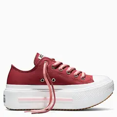 CONVERSE - Chuck Taylor All Star Lift Dou Zapatilla Urbana Unisex Adulto Rojo