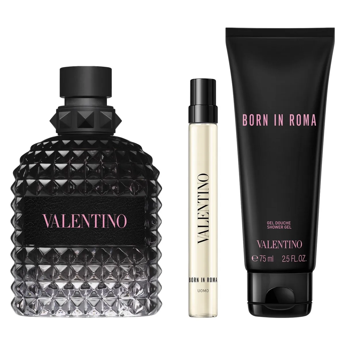 VALENTINO - Set Perfume Hombre Born in Roma Uomo 100ml + 10ml + Shower Gel 75ml Valentino
