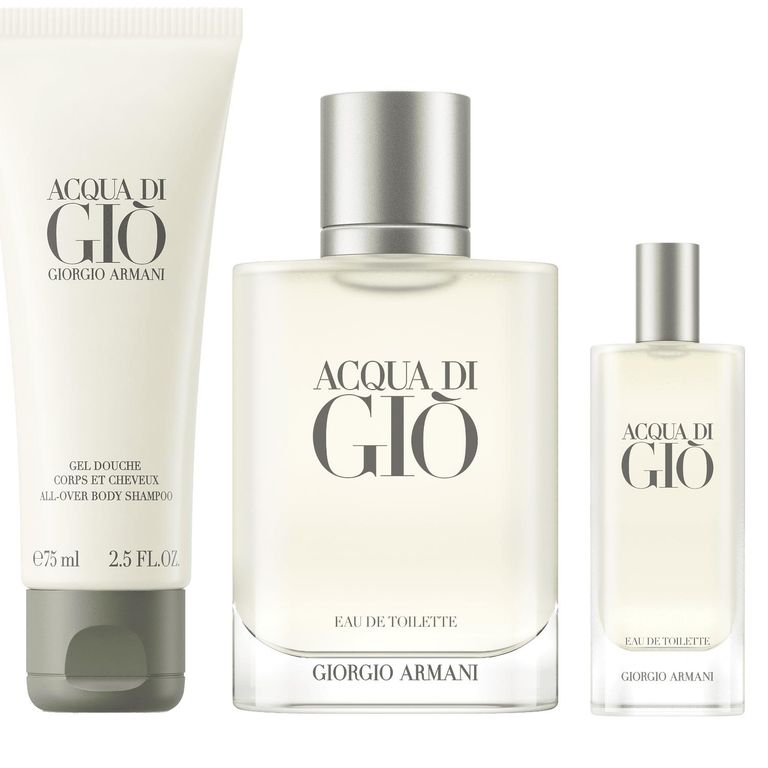 Set Perfume Hombre Acqua di Giò Eau de Toilette 100ml + 15ml + Gel de Ducha 75ml
