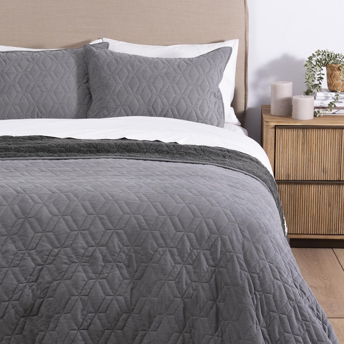 SOHOME - Cubrecama Quilt Corduroy Fabrics