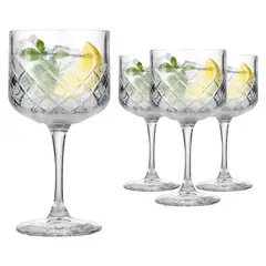 BASEMENT HOME - Set 4 Copas Gin 500 ml Vidrio Talladas