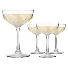 BASEMENT HOME - Set 4 Copas Cocktail 240 ml Vidrio Talladas