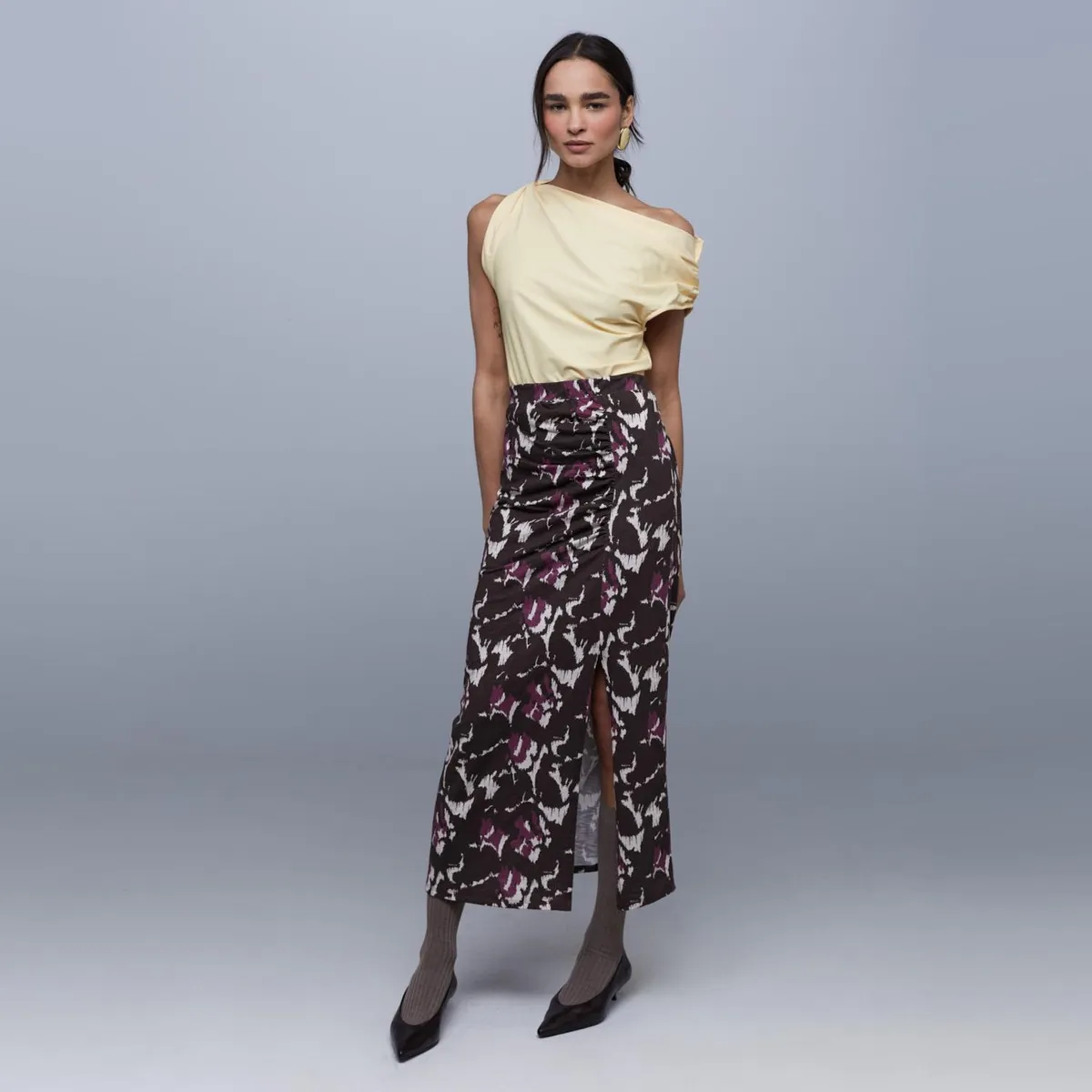 MALVA - Falda Gala Marble Mujer Malva
