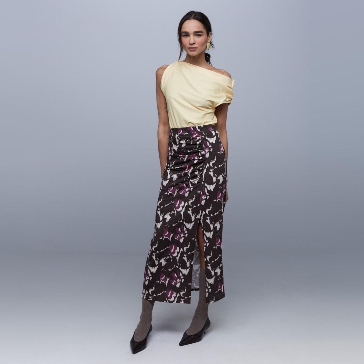 MALVA - Falda Gala Marble Mujer Malva