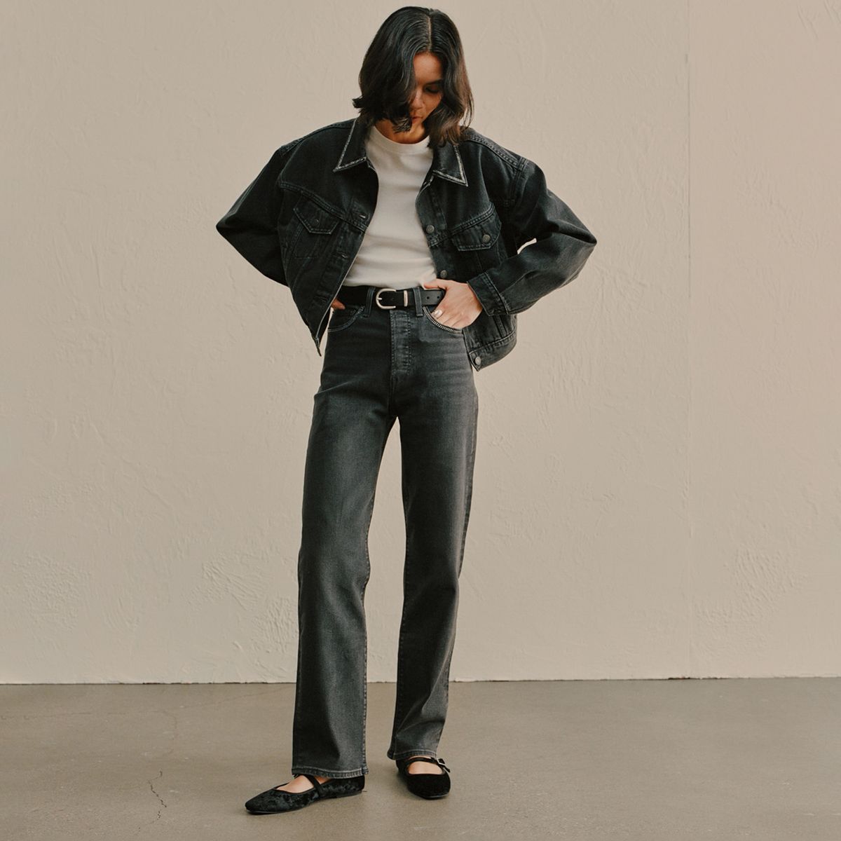 LEVIS - Jeans Straight Tiro Súper alto Mujer Levis
