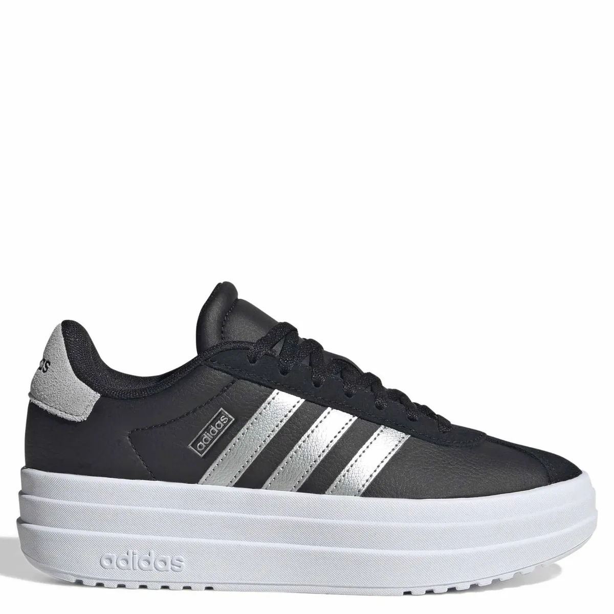 ADIDAS - Vl Court Bold J Zapatilla Urbana Unisex Niño Cuero Negro (35.5 A 39.5) Adidas