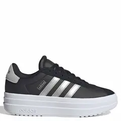 ADIDAS - Vl Court Bold J Zapatilla Urbana Unisex Niño Cuero Negro (35.5 A 39.5)