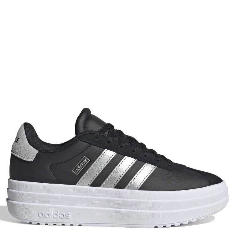 Vl Court Bold J Zapatilla Urbana Unisex Niño Cuero Negro (35.5 A 39.5)
