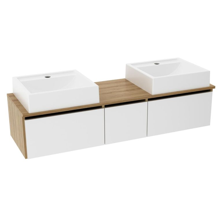 Mueble Baño Aereo 2 Lavamanos
