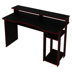 TECNOMOBILI - Escritorio Gamer Negro Rojo