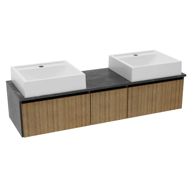 Mueble Baño Aereo 2 Lavamanos