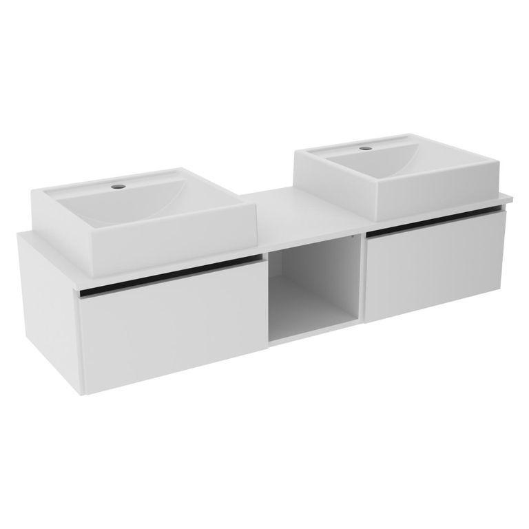 Mueble Baño Aereo 2 Lavamanos