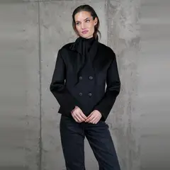 LA MURA - Chaqueta Bianca Beige 100% Lana Mujer