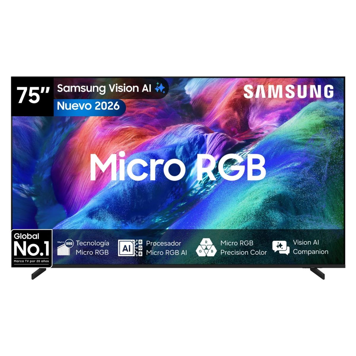 SAMSUNG - 75" Micro RGB R85H 4K Samsung Vision AI Smart TV (2026)