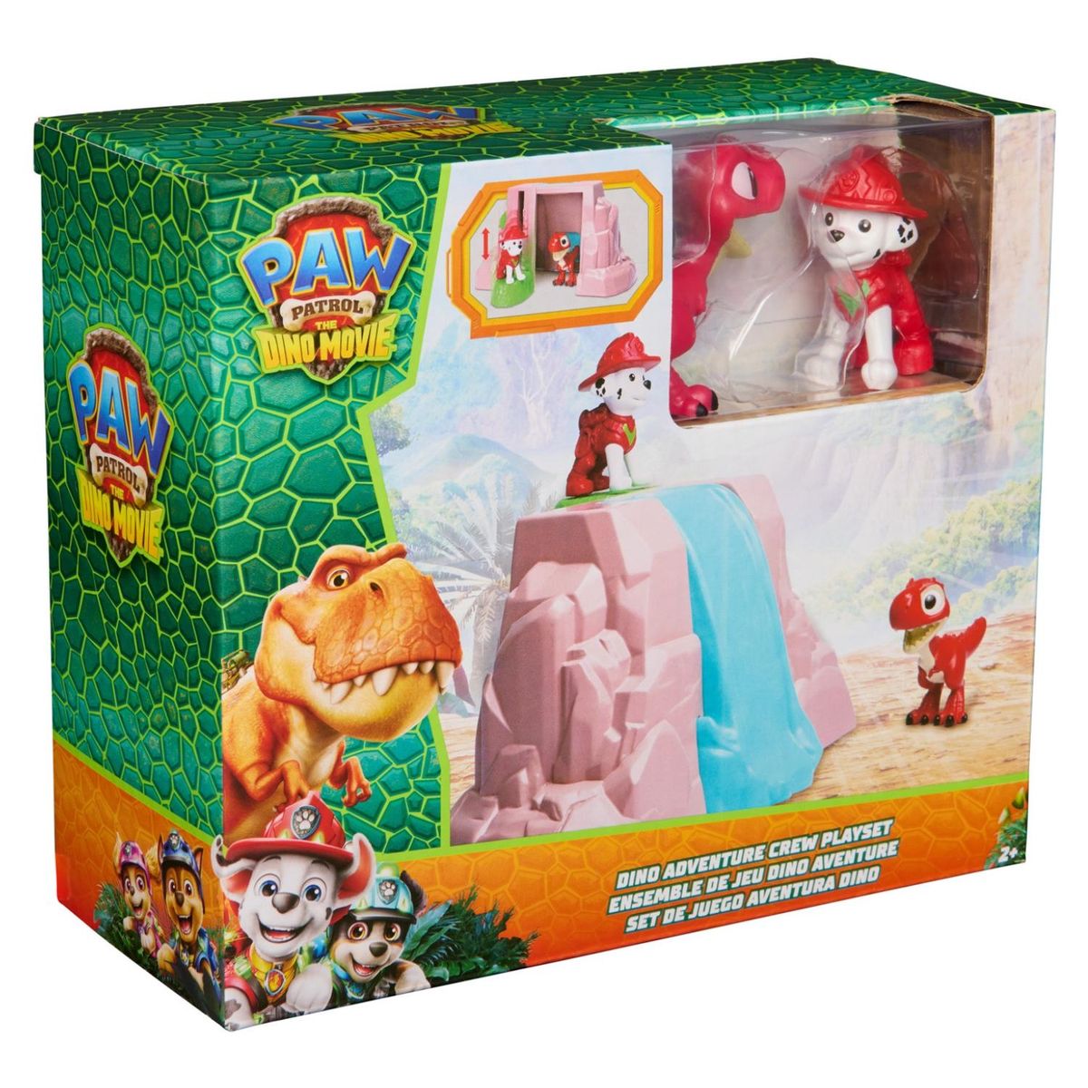 PAW PATROL - Playset Paw Patrol Dino Volcan Dinosaurio Y Figura Marshall