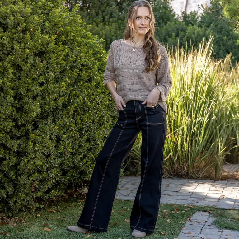 Jeans Tiro Medio Mujer