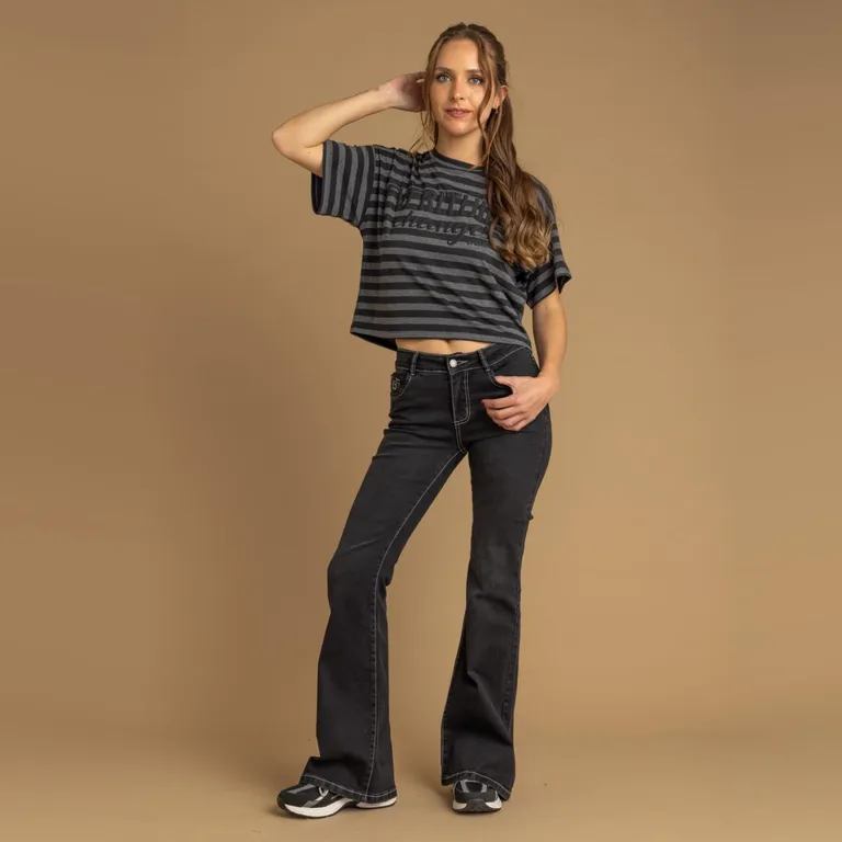 Jeans Tiro Medio Mujer