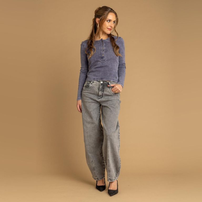 Jeans Tiro Medio Mujer