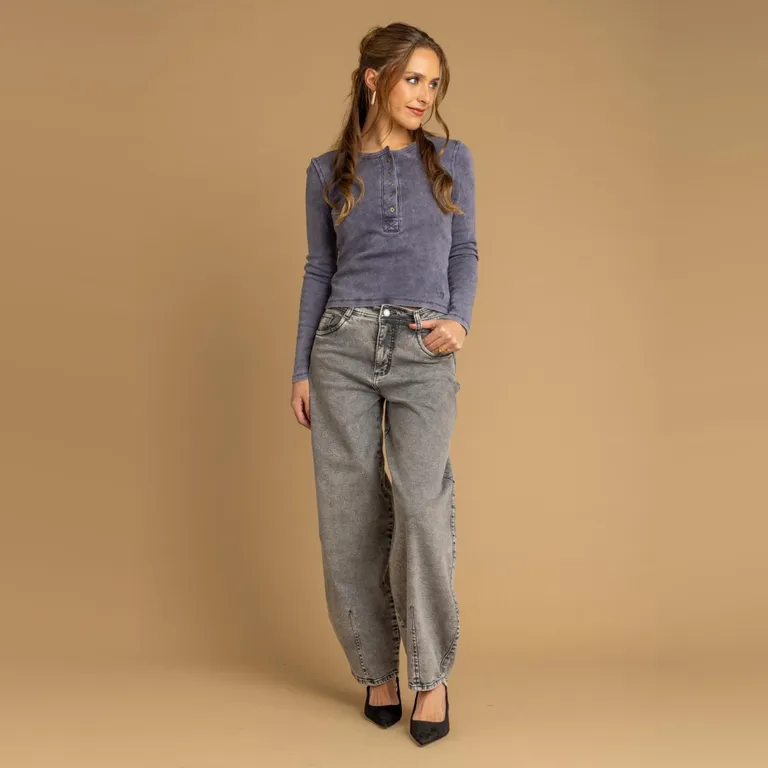 Jeans Tiro Medio Mujer