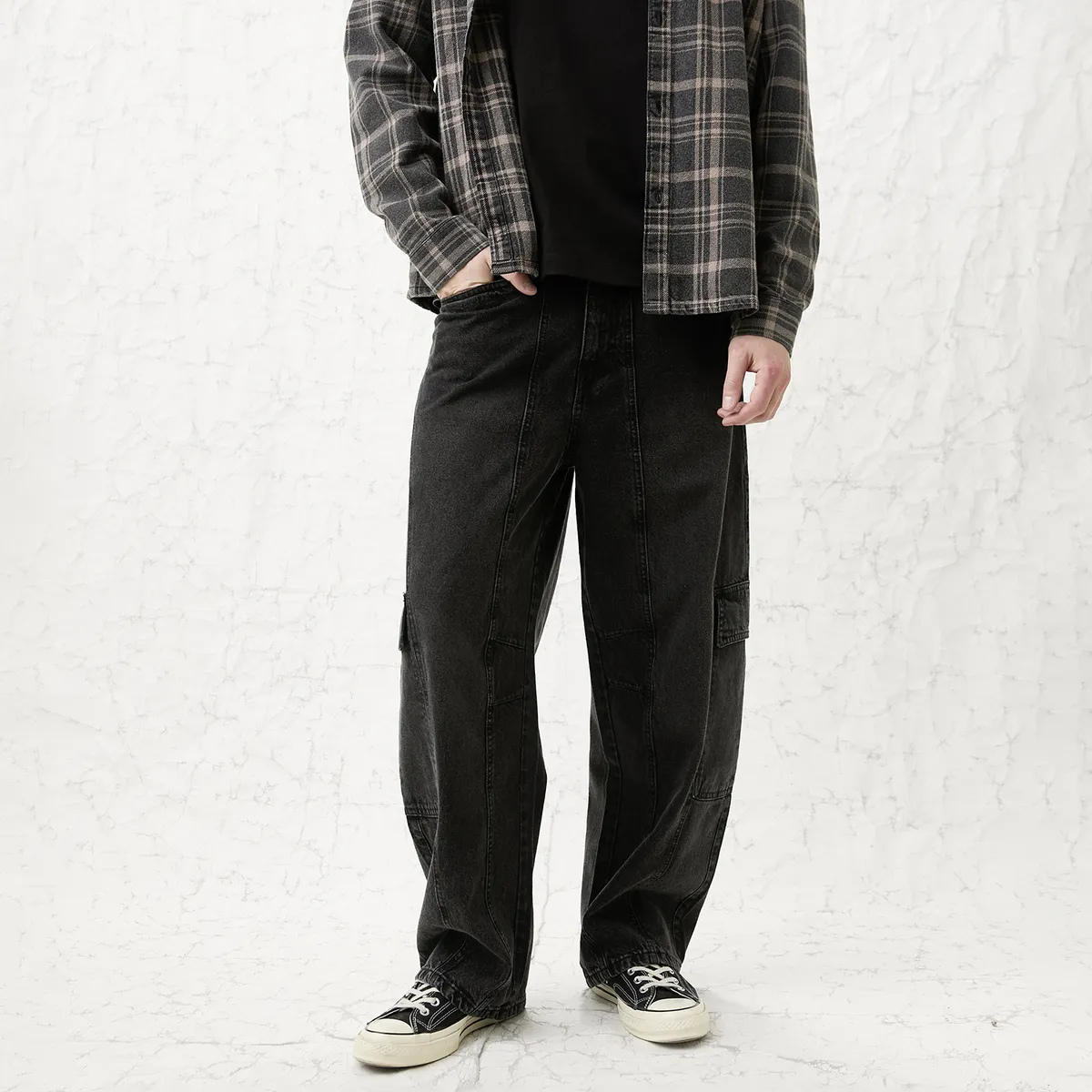 AMERICANINO - Jeans Baggy Tiro Alto Hombre Americanino