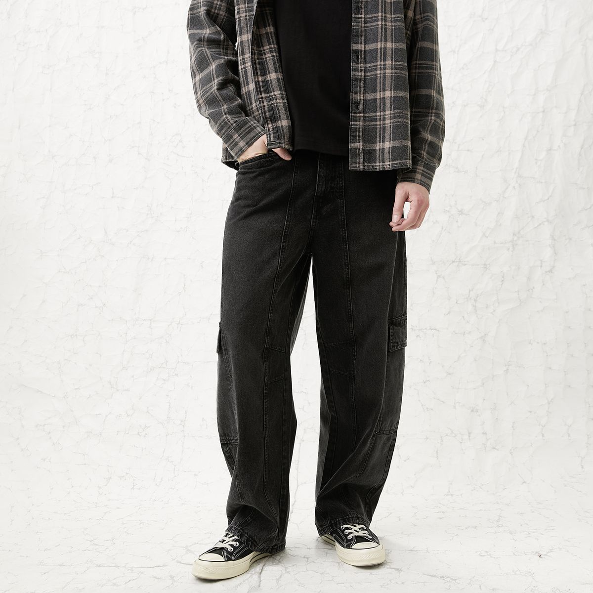 AMERICANINO - Jeans Baggy Tiro Alto Hombre Americanino