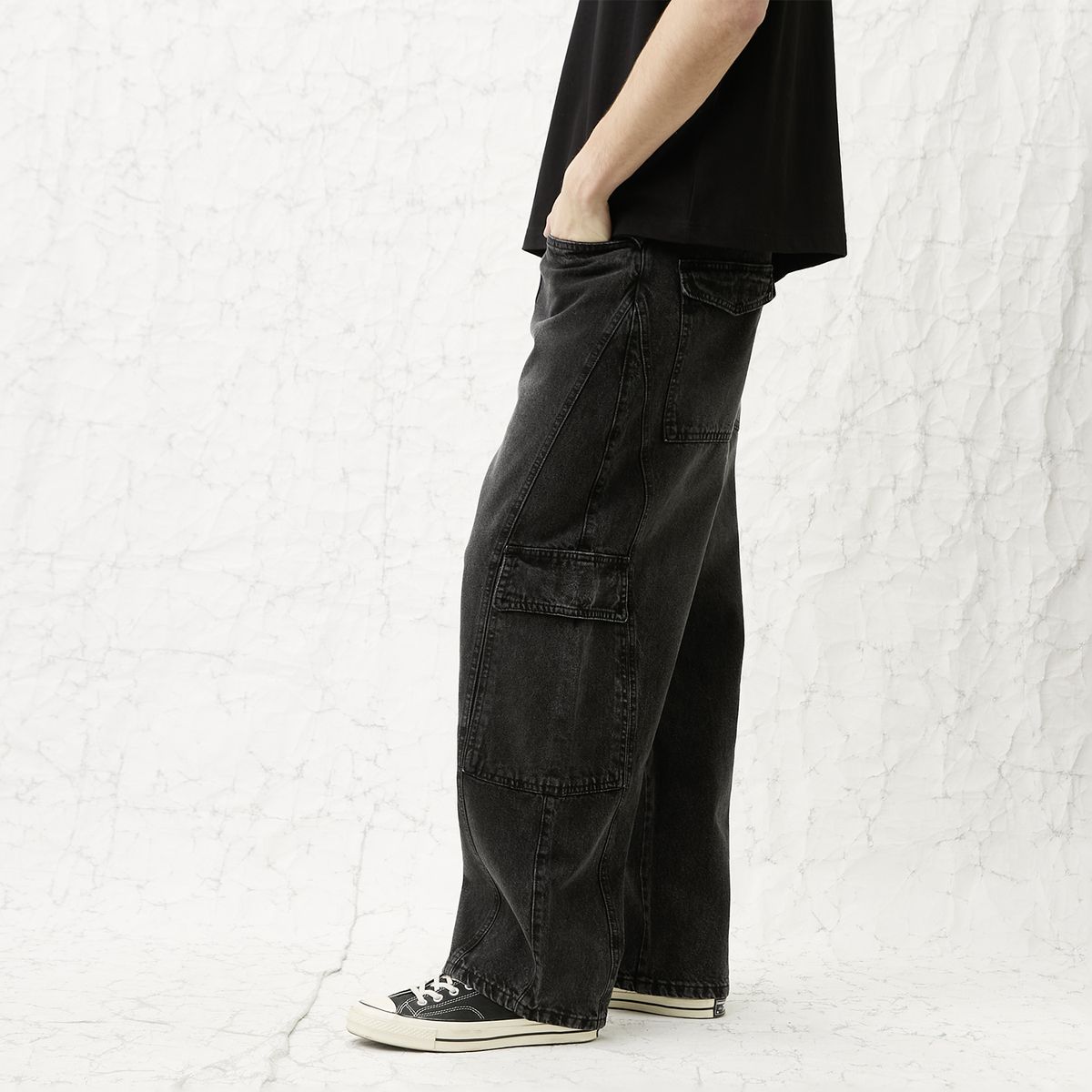 AMERICANINO - Jeans Baggy Tiro Alto Hombre Americanino