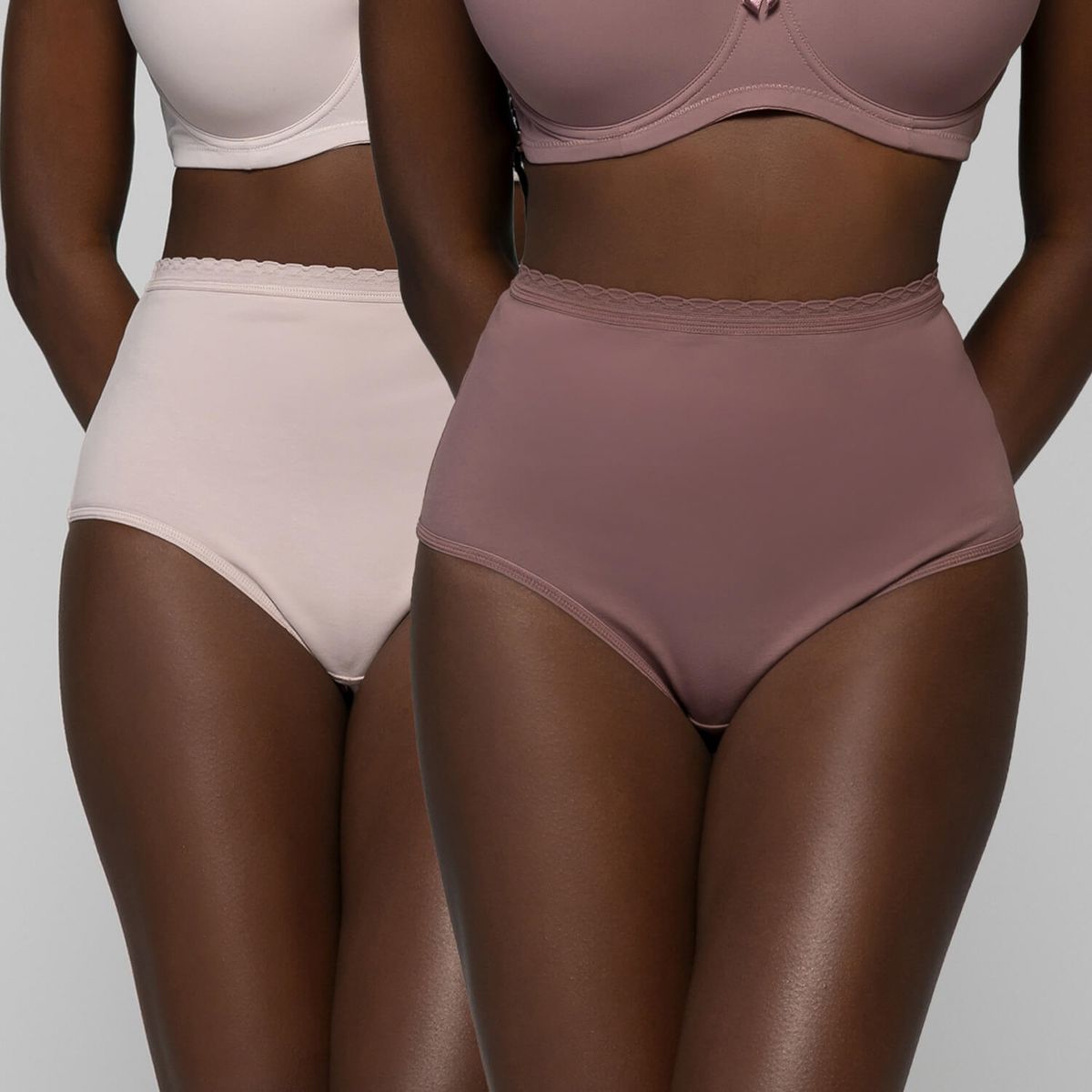 INTIME - Pack De 2 Calzones Tiro Alto Mujer Algodón Intime
