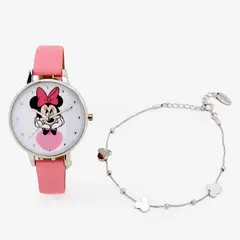DISNEY - Set Unisex Reloj Minnie Rosado