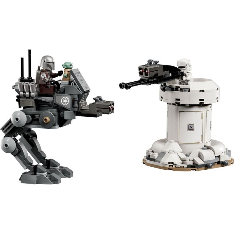 The Mandalorian And Grogu Con El Set De Construcción Ataque Del At-Rt